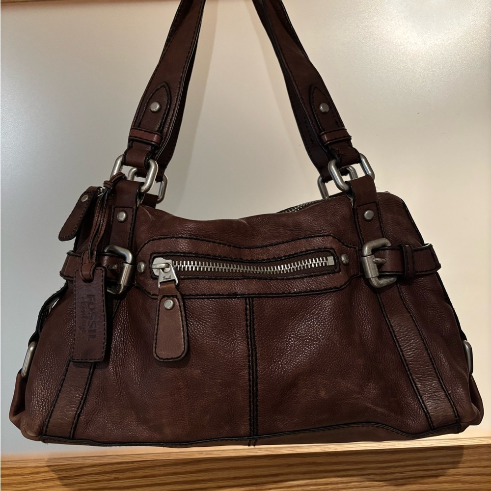 Brown Leather Shoulder Bag